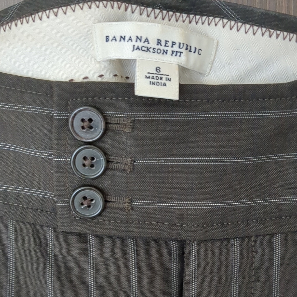 Banana Republic Gray Pinstripe Pants
